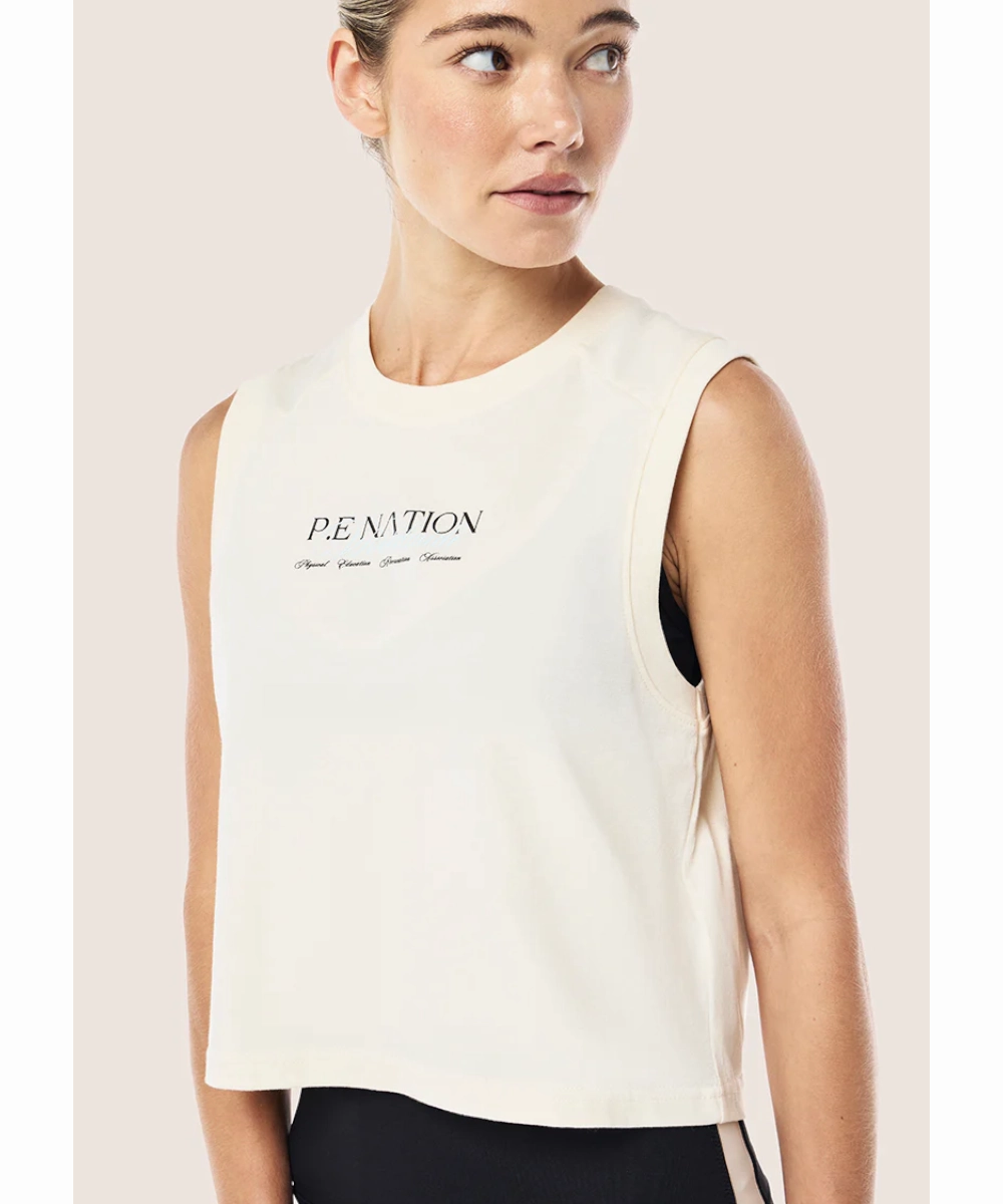 P.E Nation Ascent Tank (Whisper White) Clean Fit DurableThreadwork