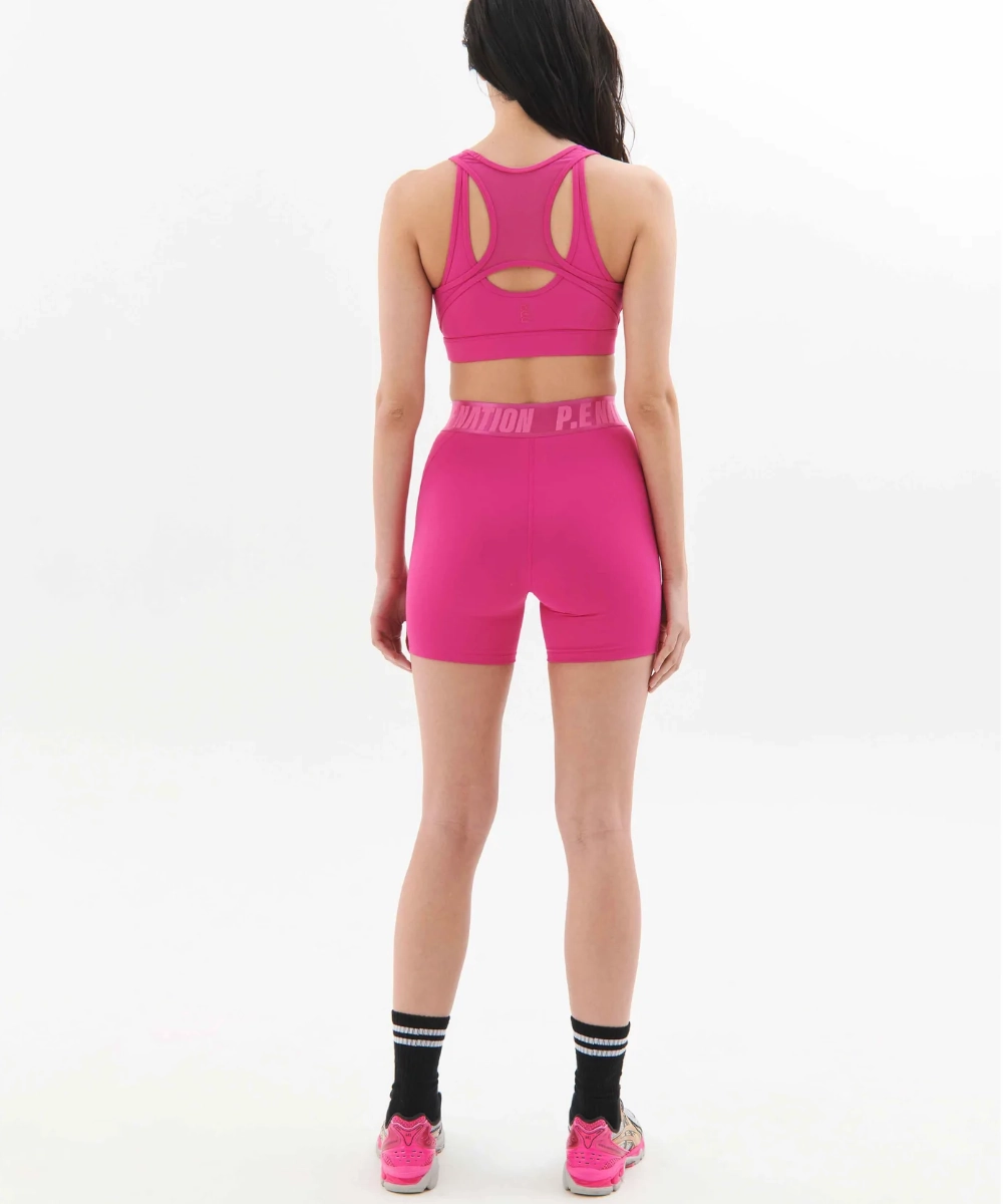 Colorfast Technology MoistureWickingMaterial P.E Nation Backcheck Bike Short (Raspberry Rose)