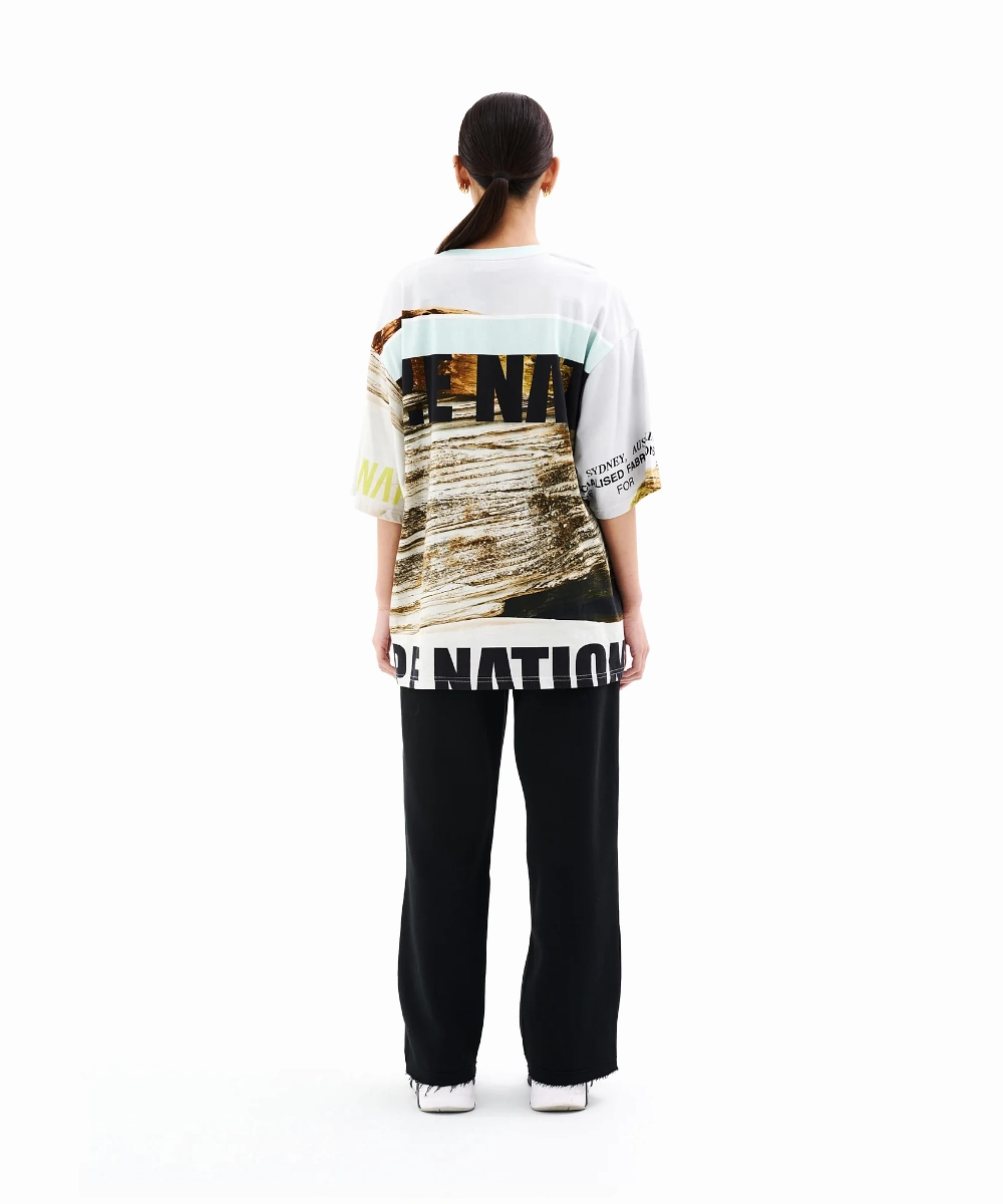 AdjustableWaistband Trans Glow P.E Nation Bermuda Tee (Scene Print)
