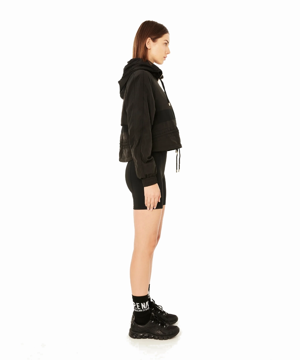 P.E Nation Cropped Man Down Jacket (Black) Breezy Fit Smart Casual