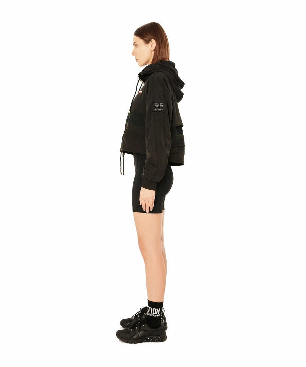 Urban Flow QuickDry Technology P.E Nation Cropped Man Down Jacket (Black)
