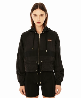 Romance Air Metro Mode P.E Nation Cropped Man Down Jacket (Black)