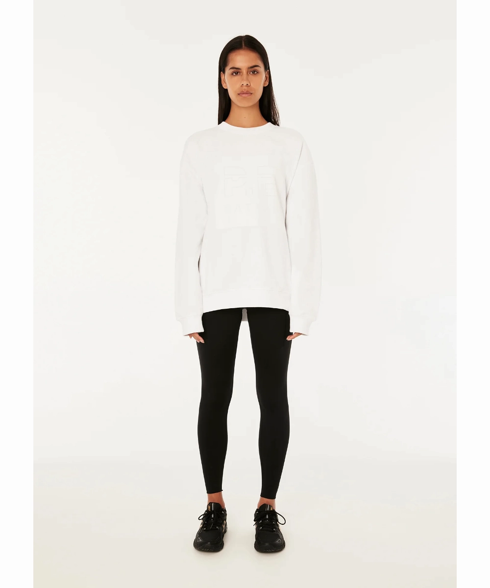 P.E Nation Cut Shot Sweat (Optic White) Jewel tone