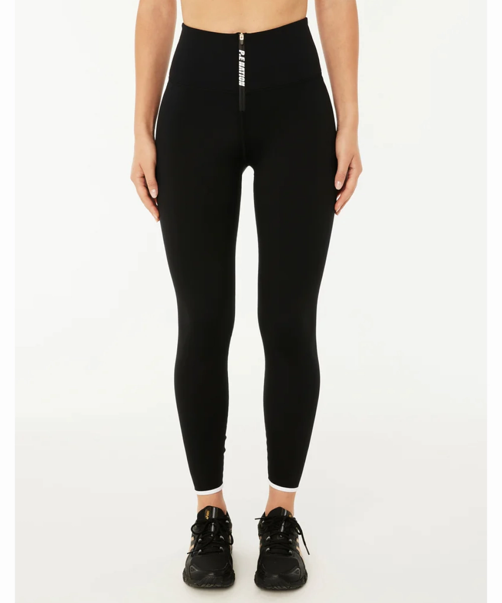 P.E Nation Diver Full Length Legging (Black) Ventilation Panels Lightweight insulation