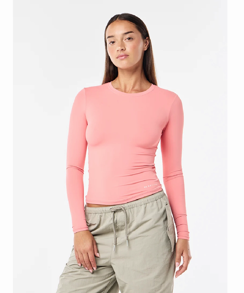 P.E Nation Foundation LS Top (Chalk Pink) Quick Core