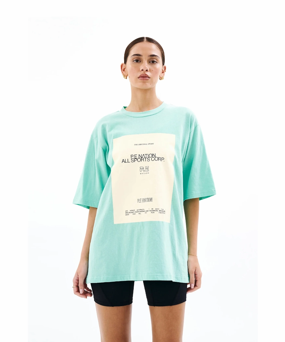 P.E Nation Full Out Tee (Aqua) OekoTexCertified AntiPilling