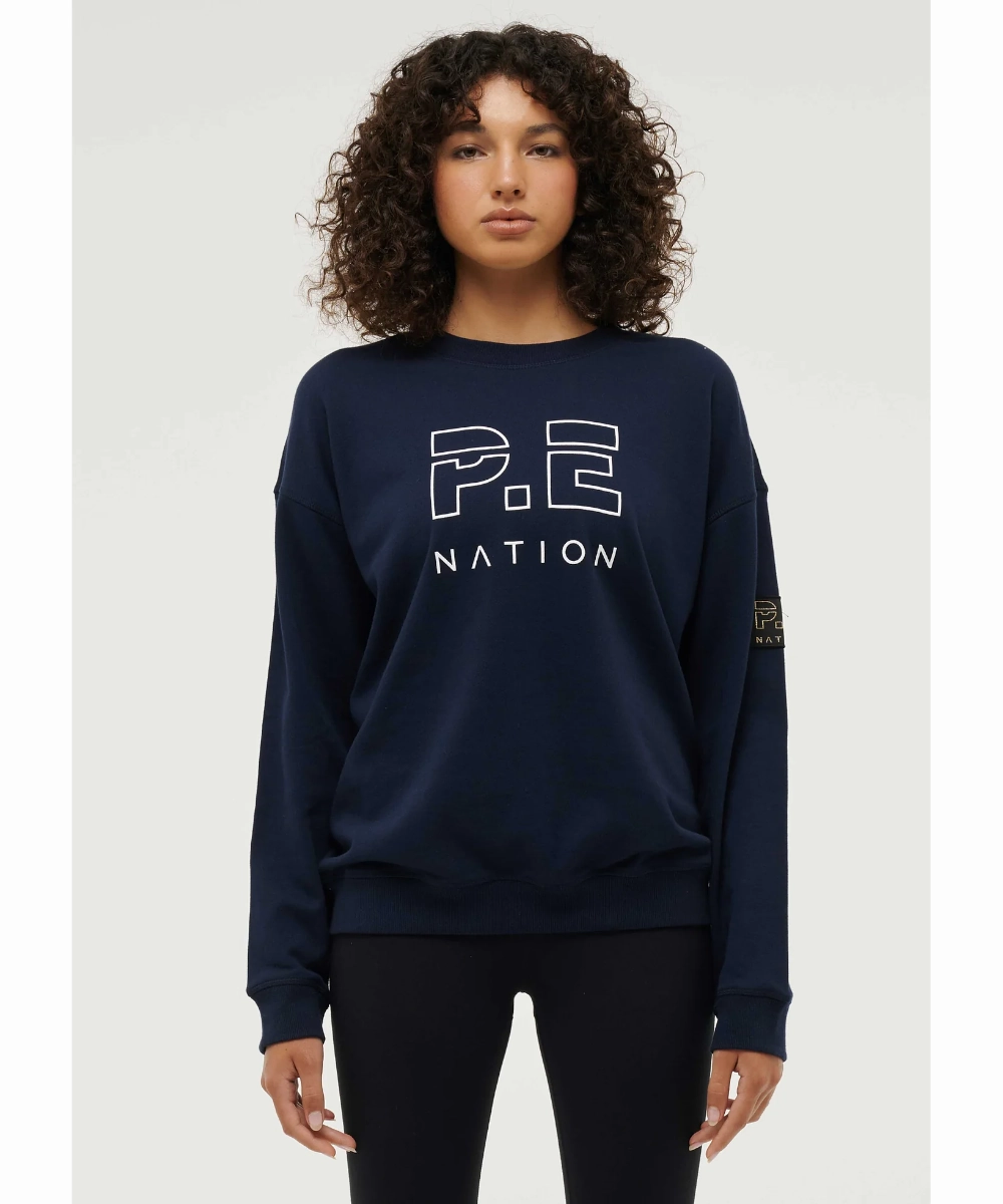 CompressionEnhanced P.E Nation Heads Up Sweat (Dark Navy)