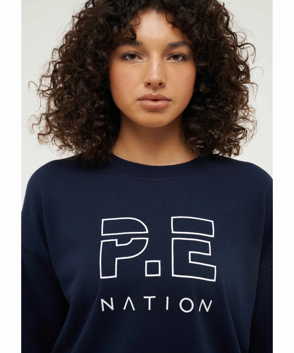 Icon Glow P.E Nation Heads Up Sweat (Dark Navy)
