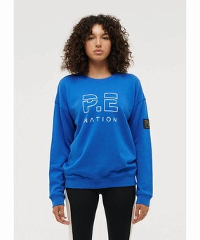 P.E Nation Heads Up Sweat (Electric Blue) Saga Fit Suede Mood