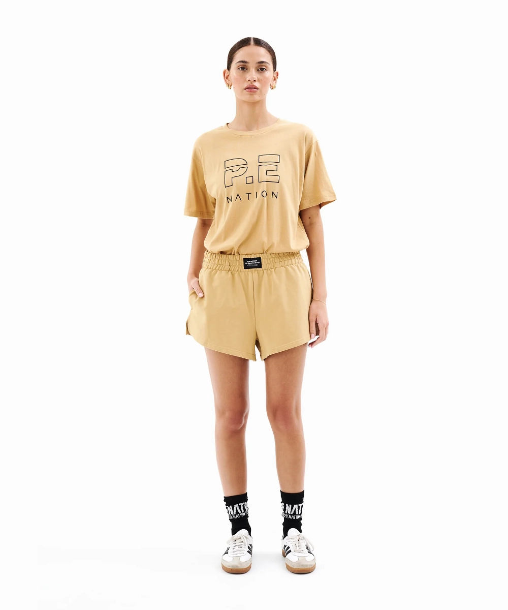 P.E Nation Heads Up Tee (Sand) Summer Air Feather Glow