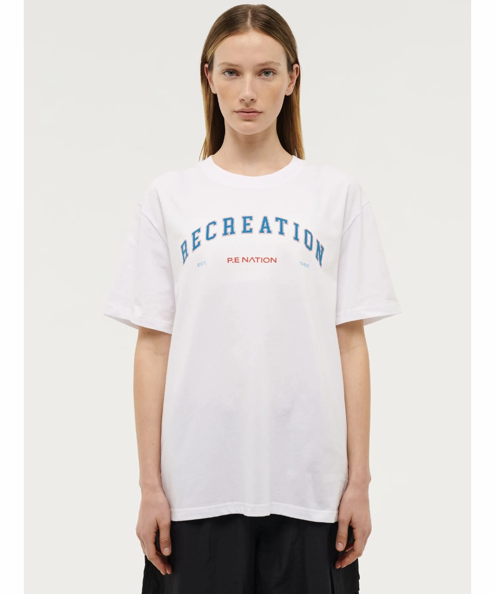 P.E Nation Heyward SS Tee (Optic White) Cool Nylon