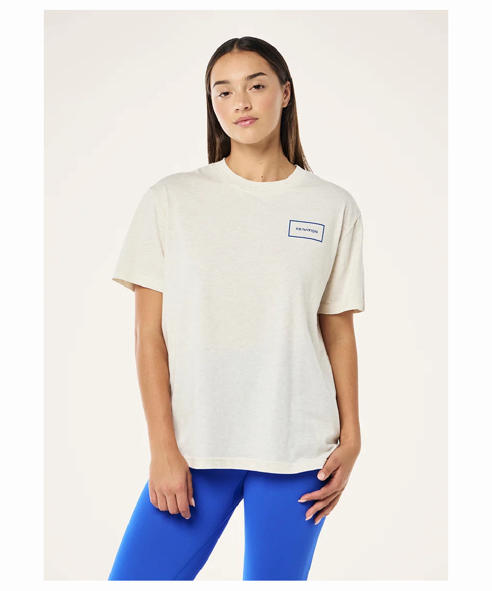P.E Nation Kite 2 Tee (Oat Marle) WrinkleFreeTexture Universal Clasp Mechanism