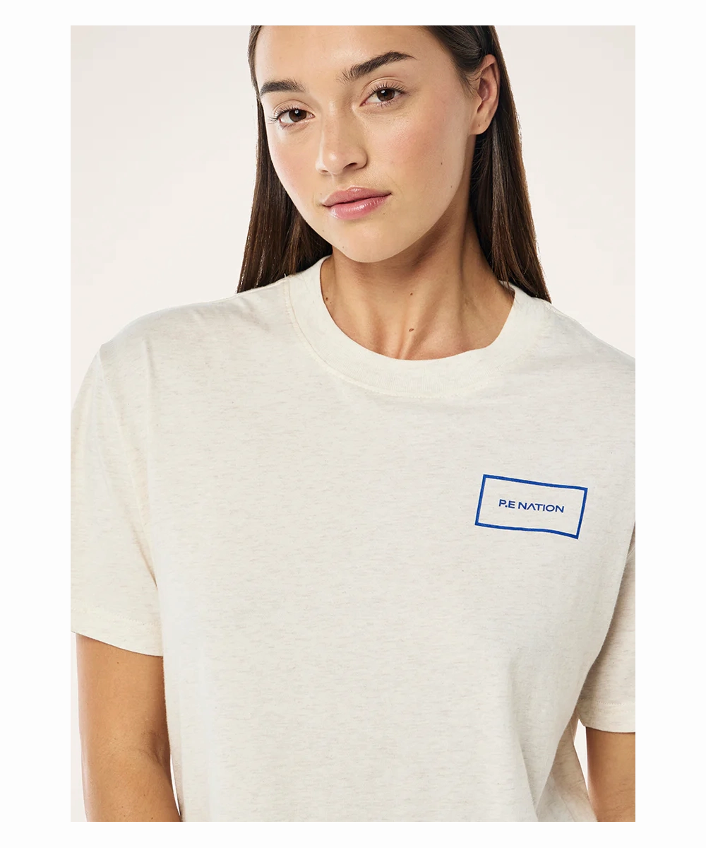 P.E Nation Kite 2 Tee (Oat Marle) Office Glam
