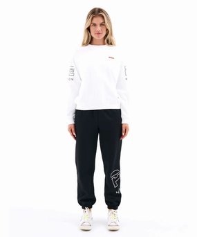 P.E Nation Moneyball Sweater (Optic White) Breathable knit