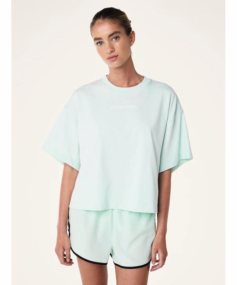 Formal Tone Training Fit P.E Nation Namedrop Oversized Tee (Hint of Mint)