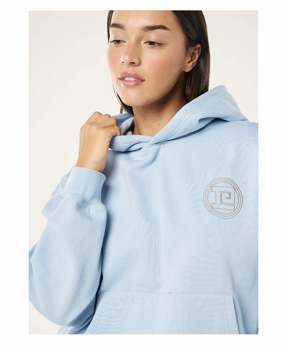 QuickReleaseClosure SoftTouch Texture P.E Nation Output Hoodie (Dusty Blue)
