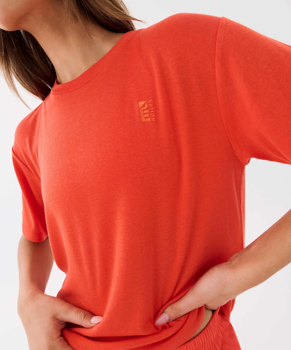 ZeroChafeSeams P.E Nation Primary Tee (Cherry Tomato)