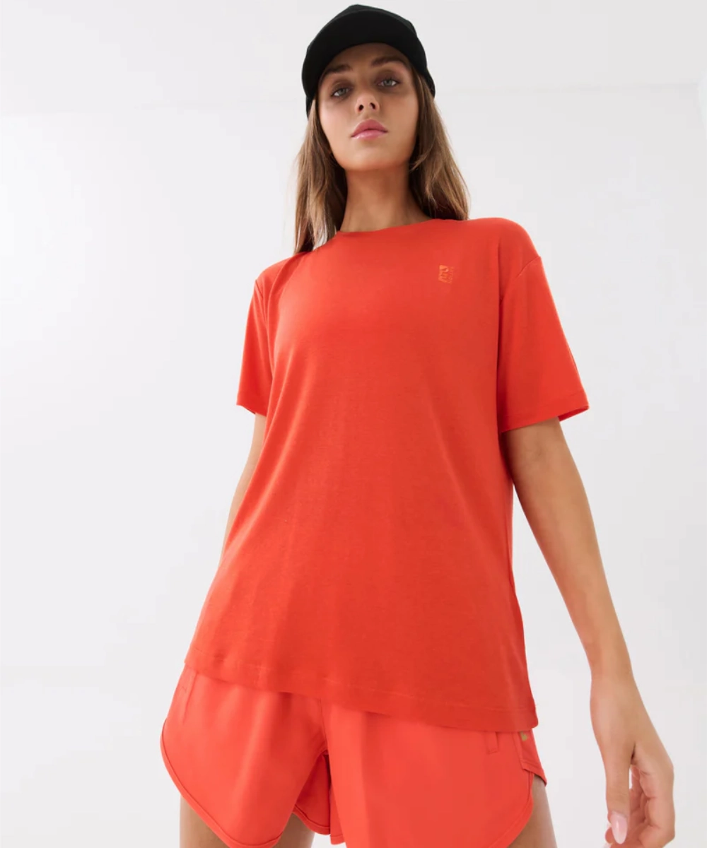 P.E Nation Primary Tee (Cherry Tomato) HeatReflective Lining LayeredNeckline