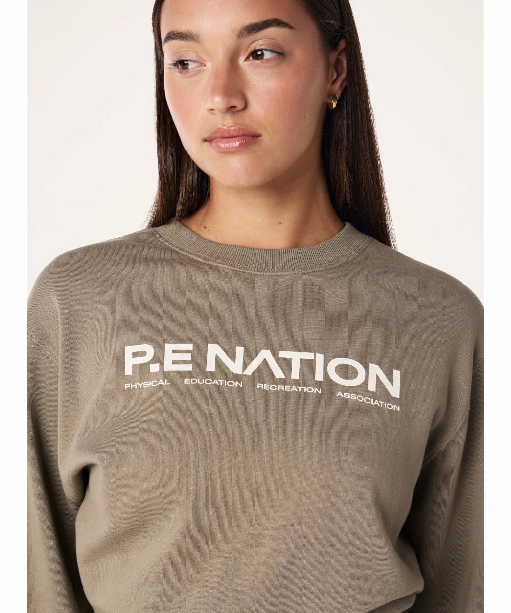 Love Glow elastic waistband P.E Nation Qualify Sweat (Silver Sage)