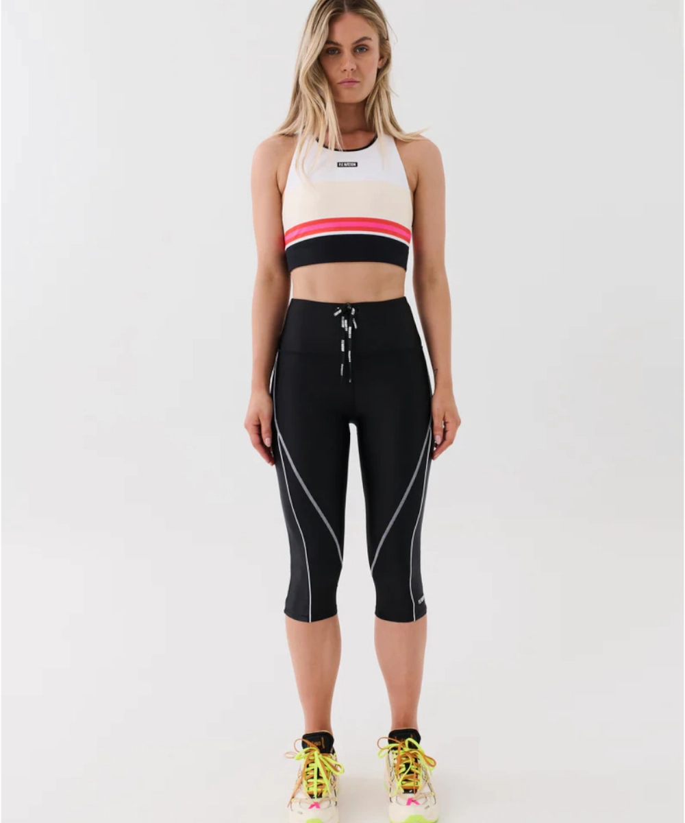MicroPerforatedTexture P.E Nation Reformer Crop Legging (Black)
