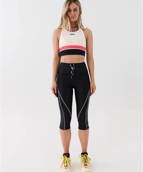 MicroPerforatedTexture P.E Nation Reformer Crop Legging (Black)