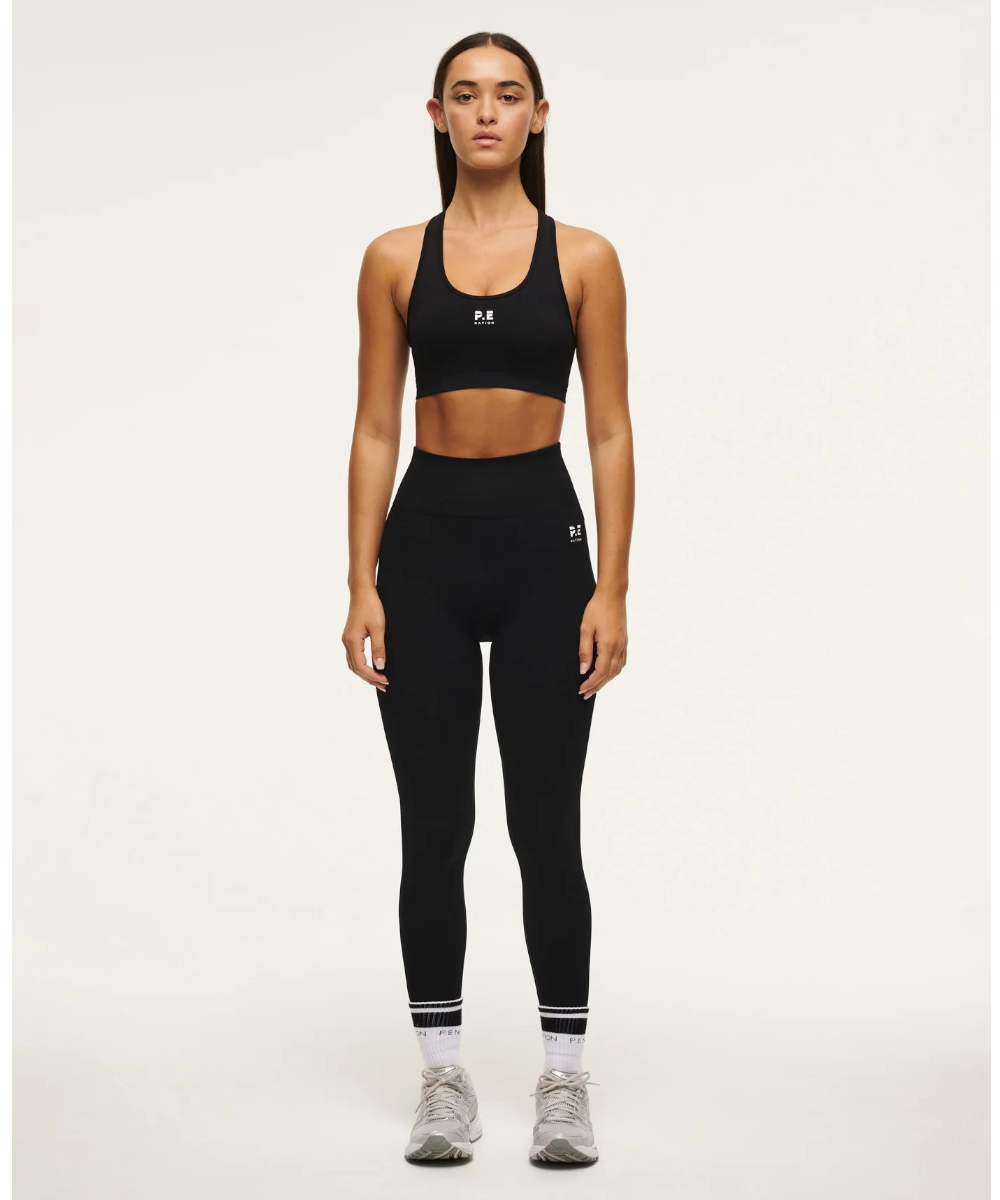 P.E Nation Restore Seamless Leggings (Black) LayeredPaneling Adjustable Waistbands