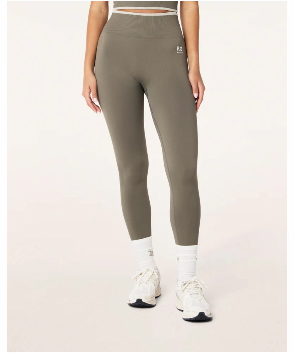 P.E Nation Restore Seamless Leggings (Khaki) TaglessLabel WindResistantWeave