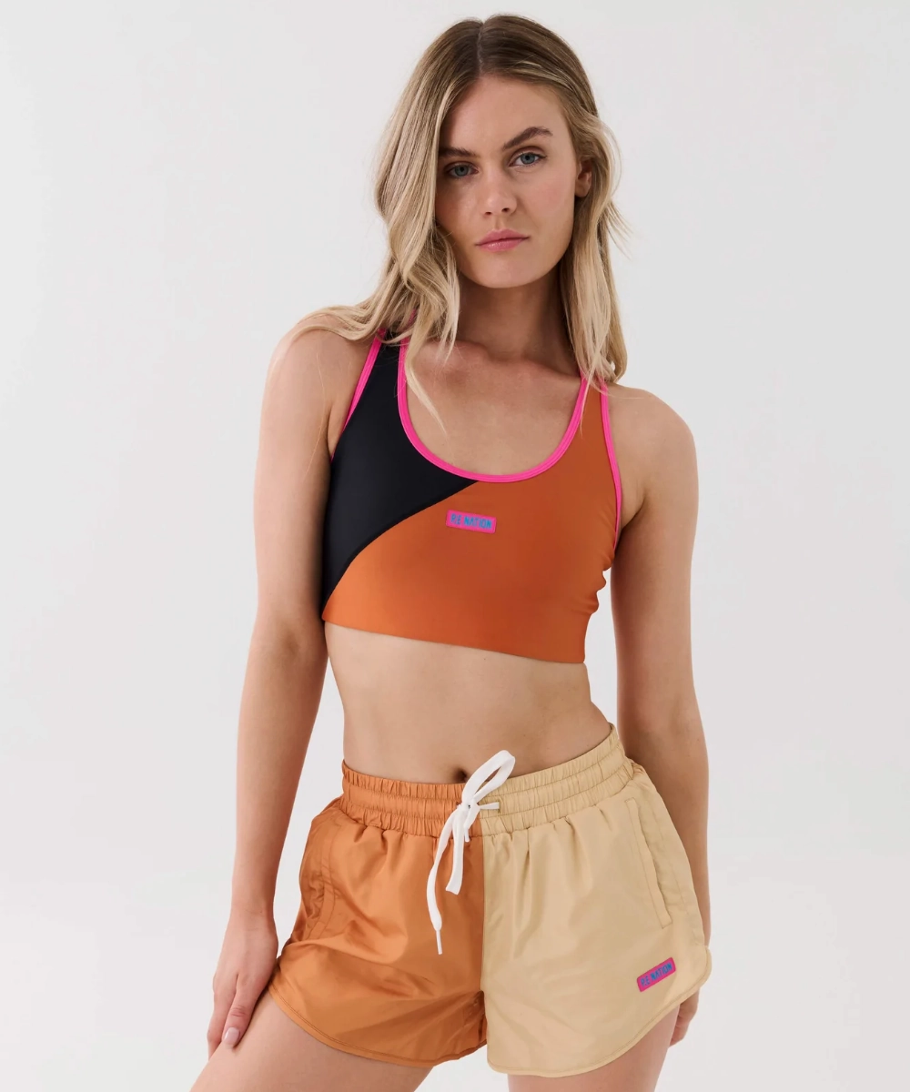P.E Nation Runyon Sports Bra (Golden Oak) Daily Style TaglessLabel