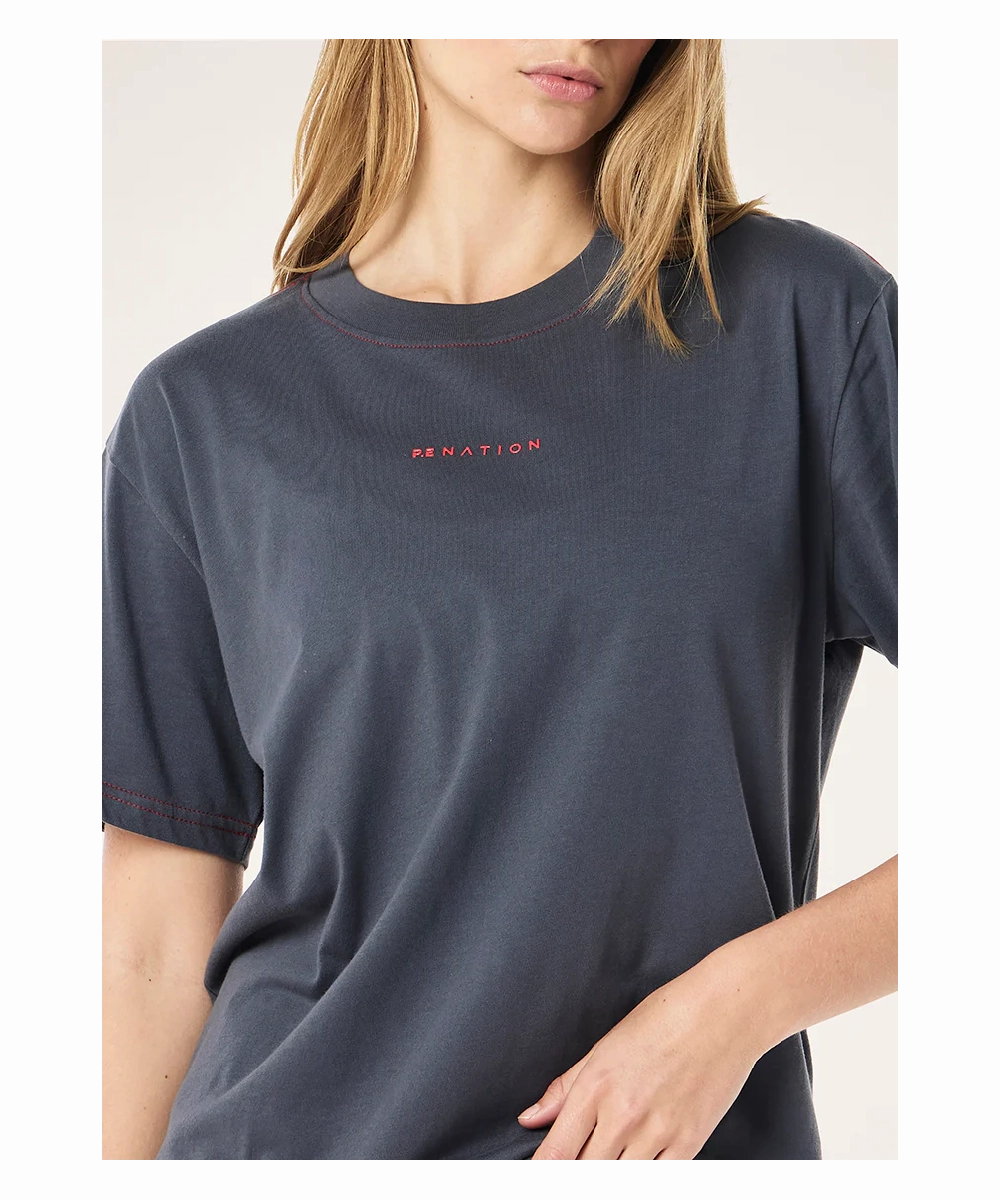MicroPerforatedTexture Thermal regulation P.E Nation Shift Tee (Marine Blue)