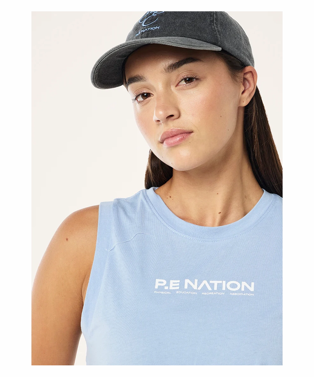 P.E Nation Shuffle Tank (Dusty Blue) OdorResistantFabric DurableBlend