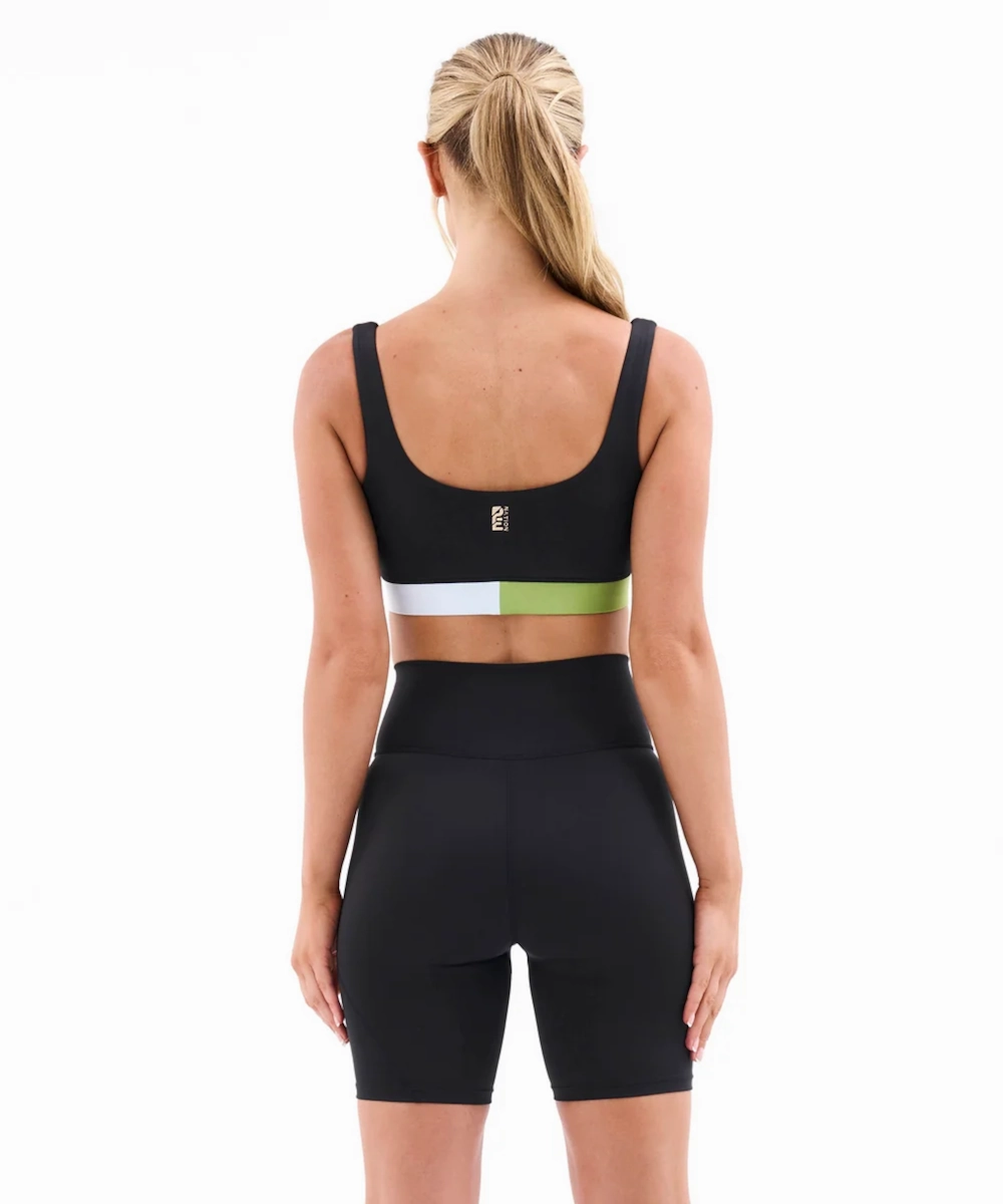P.E Nation Sprint Time Sports Bra (Black) EcoFriendlyDye