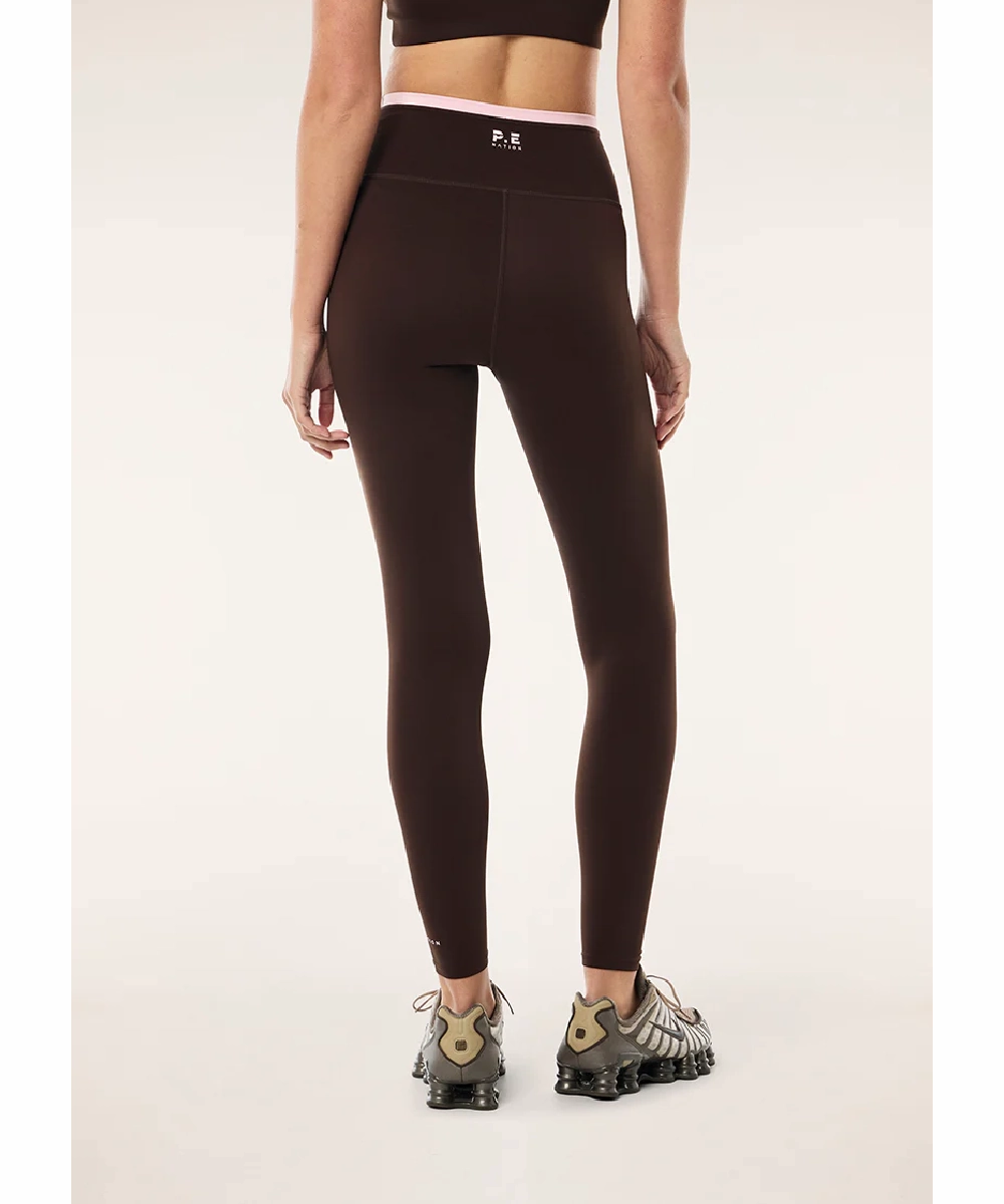 P.E Nation Vita F/L Legging (Espresso/Chalk Pink) Nature Glow FrictionResistantFabric