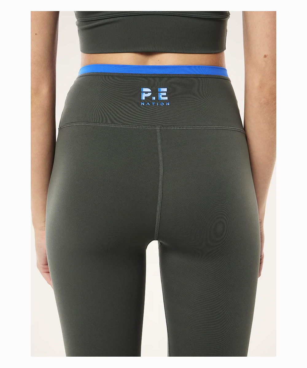 World Tone P.E Nation Vita F/L Leggings (Gunmetal / Royal Blue)