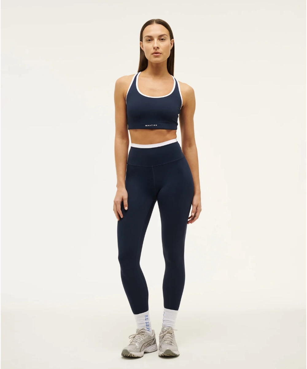 Road Look Stretch Fit P.E Nation Vita F/Leggings (Dark Navy/Optic White)