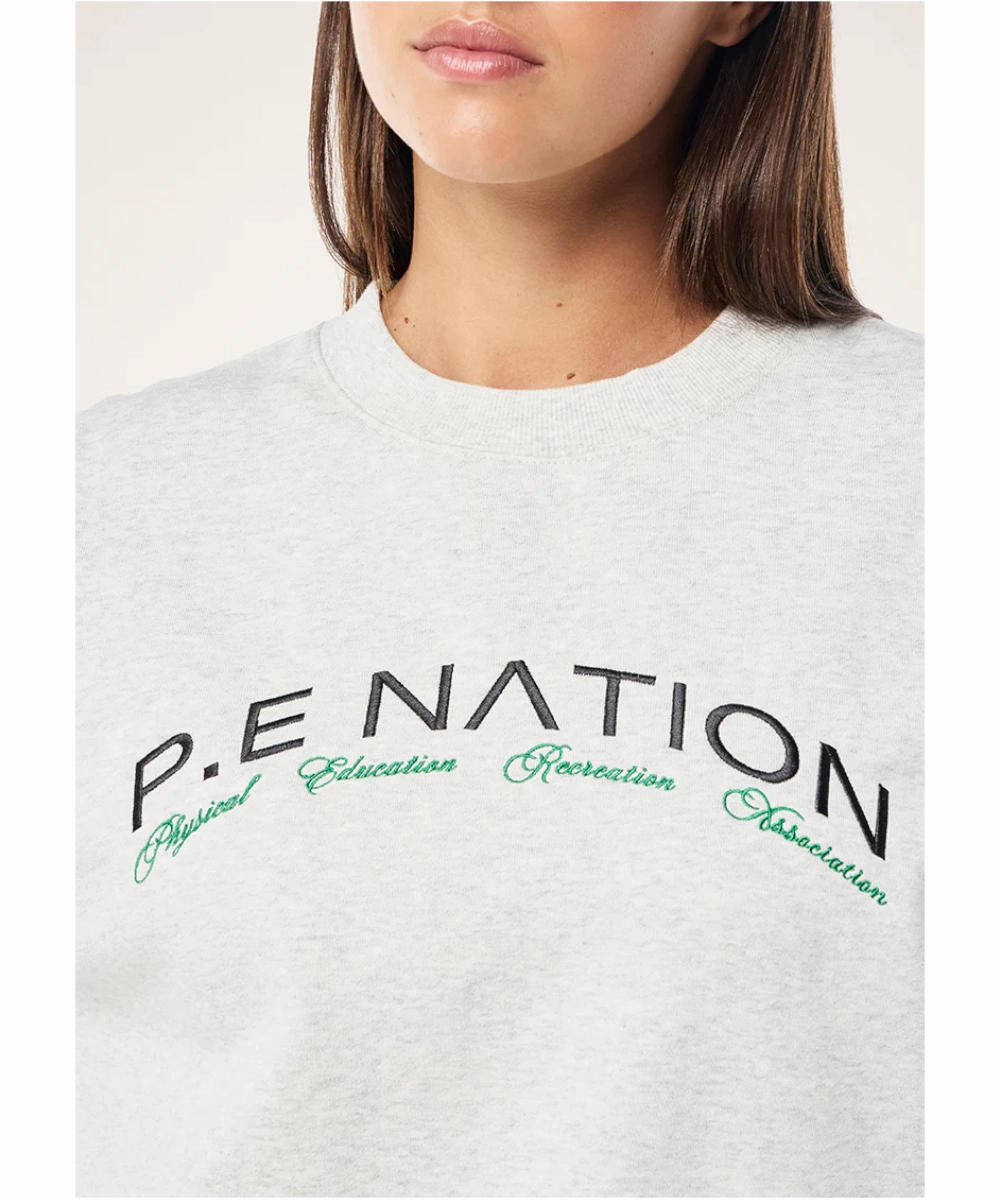 Strong Glow Recycled Fit P.E Nation Volume Sweat (Grey Marle)