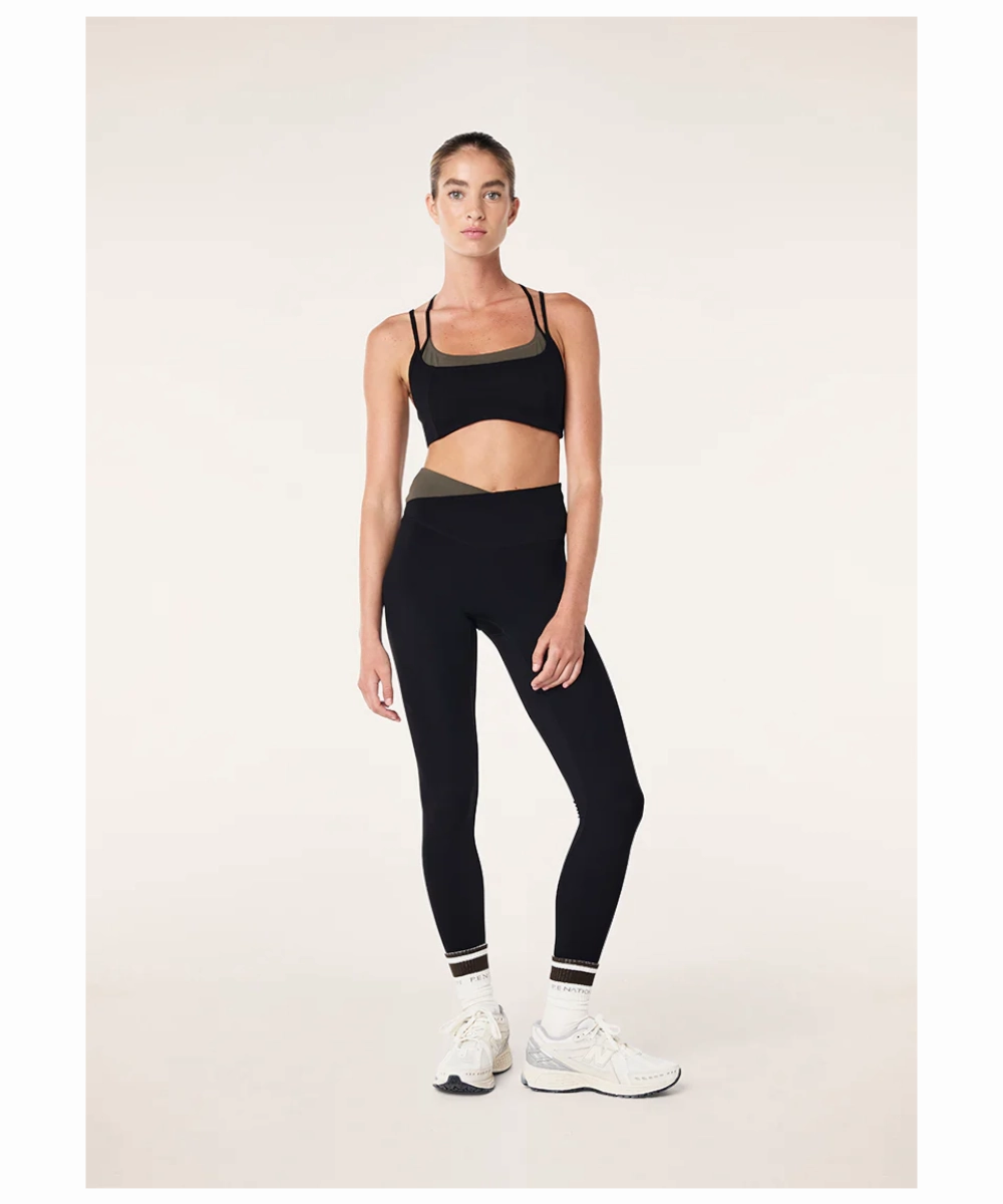 Adjustable Fit AntiSnag Threading P.E Nation Wander F/L Legging (Black/Tarmac)