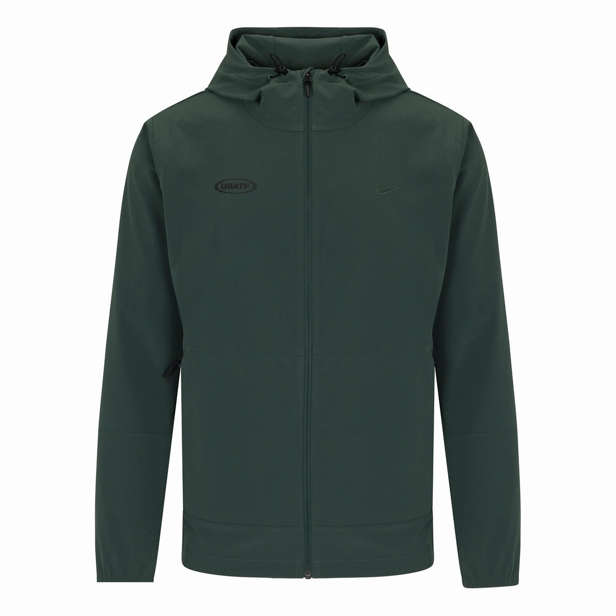 Flexible Waistband Snag Free Knit Nike USATF Men's Water-Repellent Hooded Versatile Jacket