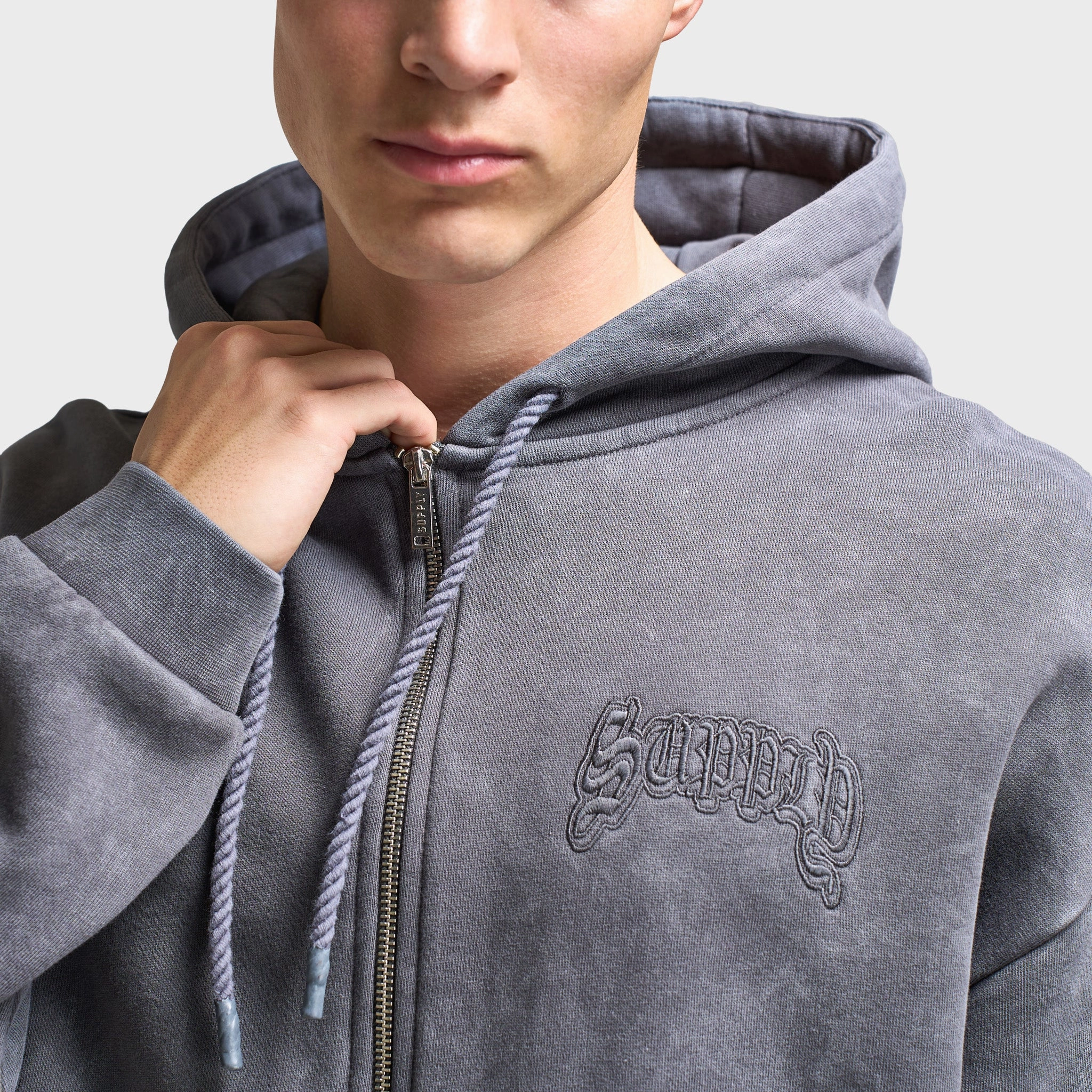 Supply & Demand Barron Full Zip Hoodie / Washed Magnet Ultra Light Packable