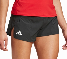 Ergonomic Panel Design adidas Adizero Essentials Womens Split Running Shorts - Black