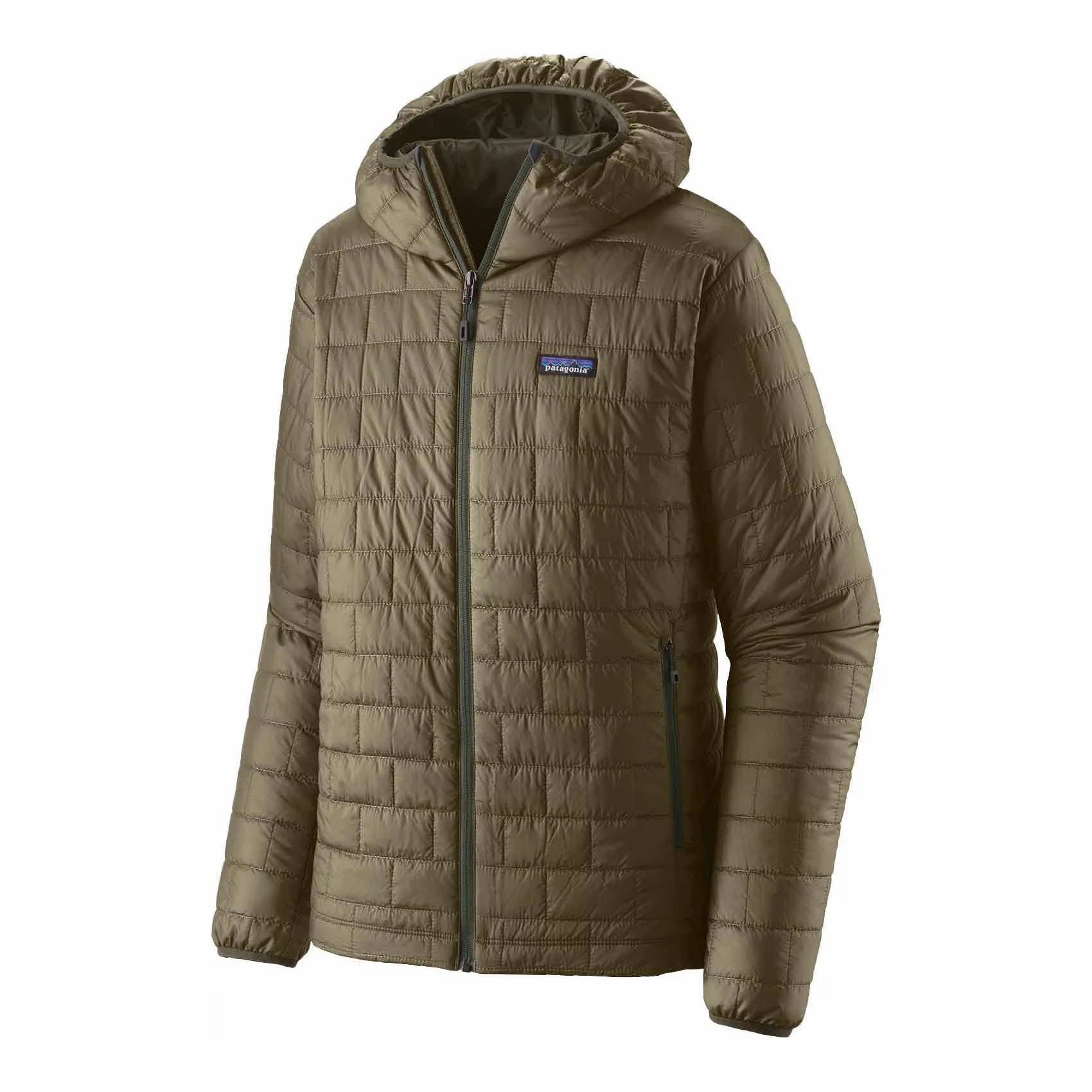Patagonia Men's Nano Puff Hoody Sage Khaki Travel Core ThermalRegulation