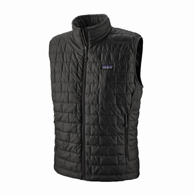 Patagonia Men's Nano Puff Vest Black SmoothInnerLining MoistureManagementSystem