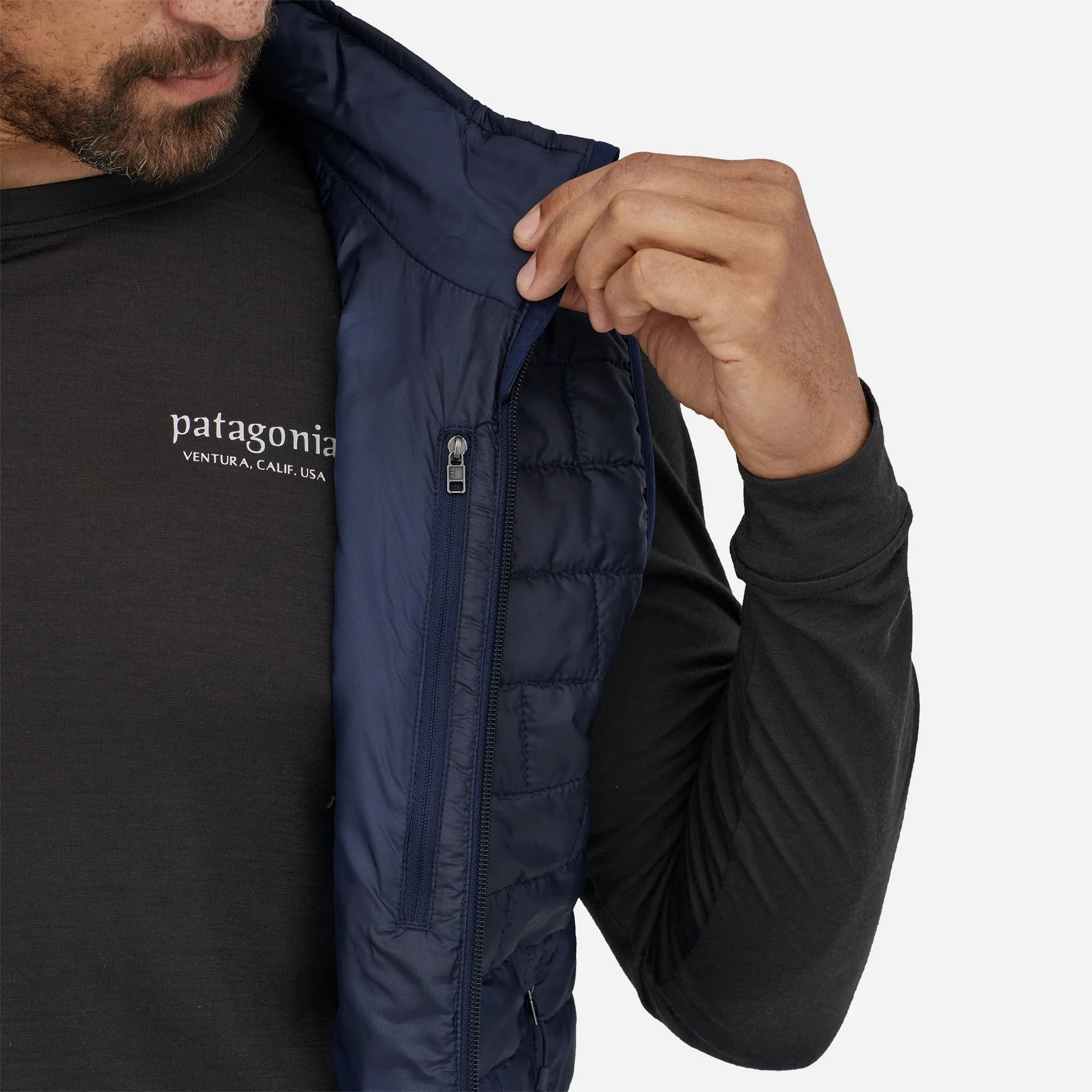 Patagonia Men's Nano Puff Vest Black Smooth Edge Binding