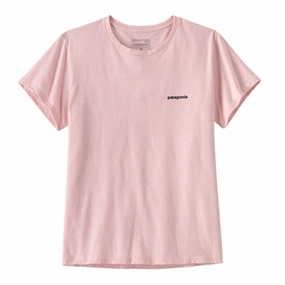 Shine Fit Patagonia Women's P-6 Logo Responsibili-Tee P-6 Outline / Whisker Pink