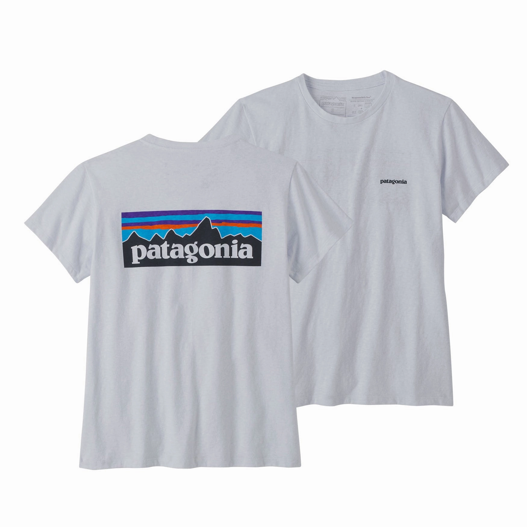 Patagonia Women's P-6 Logo Responsibili-Tee White quick dry