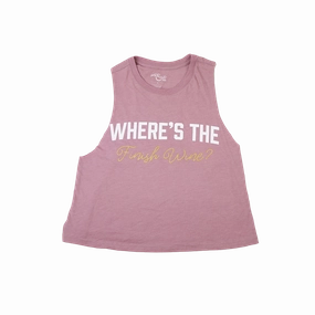 Softened Edges Pep & BB Finish Wine Crop Tank