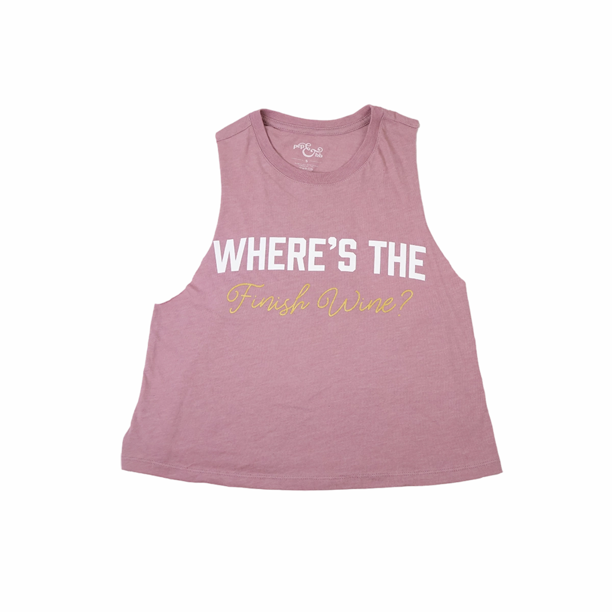Softened Edges Pep & BB Finish Wine Crop Tank