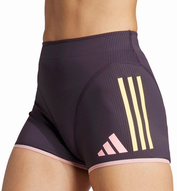 adidas Adizero Promo Womens Short Running Tights - Purple Inverted triangle shape