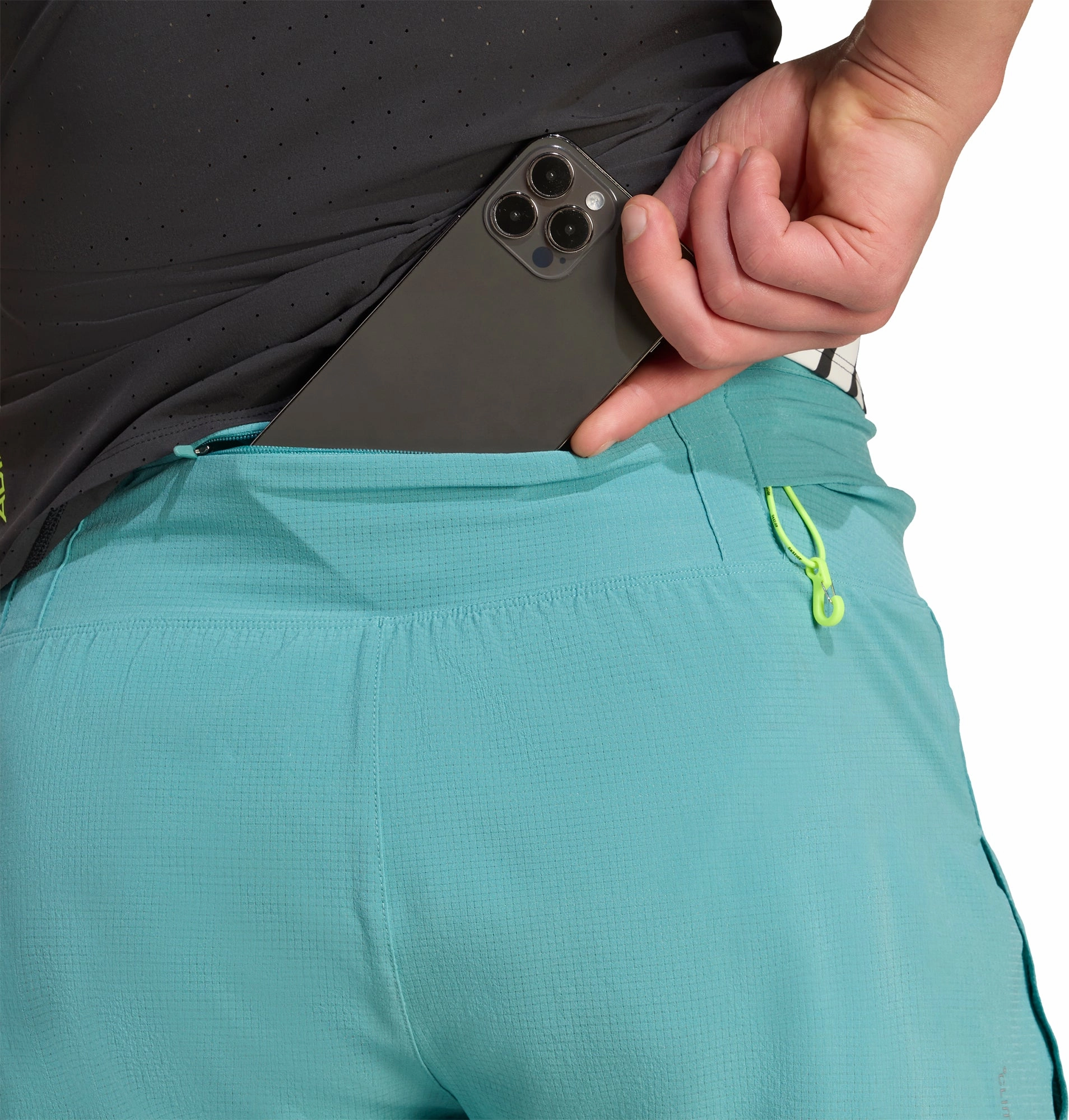 Cap Stain Release Finish adidas Adizero Gel Pocket 3 Inch Mens Running Shorts - Green