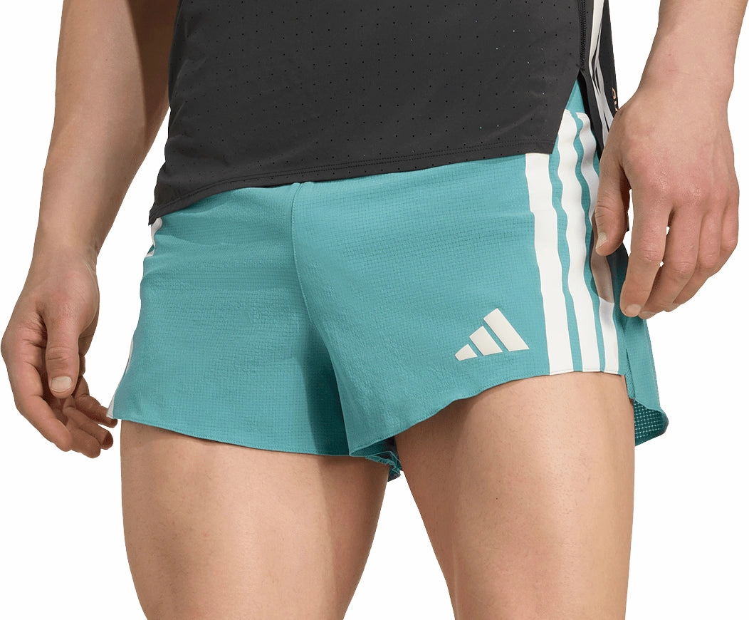 Flexibility adidas Adizero Gel Pocket 3 Inch Mens Running Shorts - Green