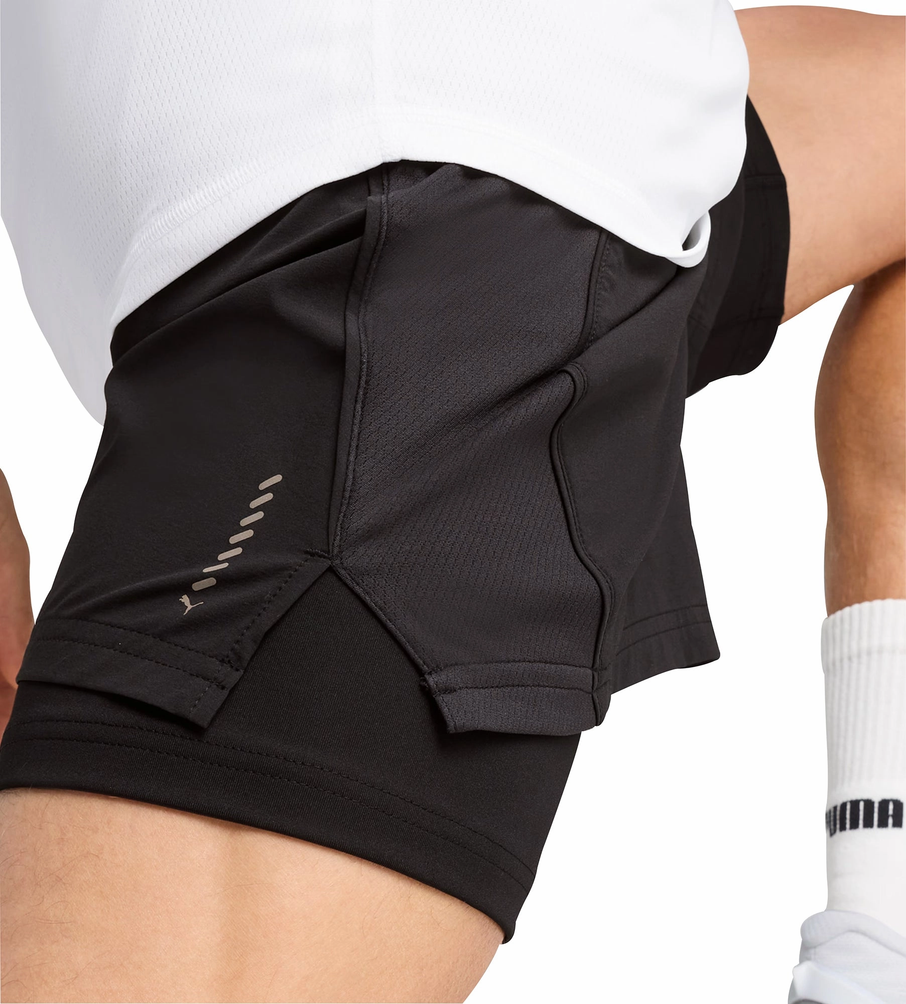 maternity option kids Puma Velocity 2 In 1 Mens Running Shorts - Black
